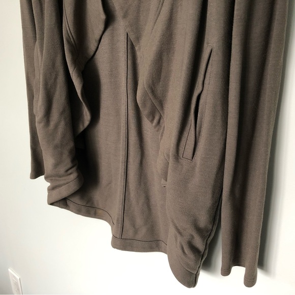 Helmet Lang draped cardigan gray/beige women’s large - Picture 6 of 6